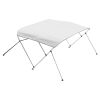 3 Bow Boat Bimini Tops 6'Lx(61"-66")W x 46"H Awning Canopy Light Grey