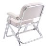 VEVOR Boat Seat, Folding Deck Chair Boat Seat with Aluminum Alloy Frame, Thickened Sponge Cushion & Waterproof PVC Leather