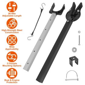 28-40In Adjustable Boat Transom Saver Transom Protector for Outboard Motor Shock Absorbing Boat Motor Support for Securing Engines Rollers Trailer Mou