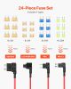 VEVOR 12V Car Add-a-Circuit Fuse Tap 24 Pcs Mini ATO ATC ATM Blade Fuse Holder