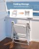 VEVOR Boat Seat, Folding Deck Chair Boat Seat with Aluminum Alloy Frame, Thickened Sponge Cushion & Waterproof PVC Leather
