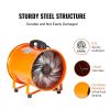 VEVOR Portable Ventilator, 10 inch Heavy Duty Cylinder Fan with 33ft Duct Hose, 350W Strong Shop Exhaust Blower 1948CFM