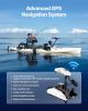 VEVOR Electric Trolling Motor, 55lbs Thrust with GPS, 10-Speed Bow Mounted Saltwater Outboard Boat Motor with Remote Control & LCD Battery Indicator
