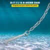 VEVOR Anchor Chain, 20' x 5/16" Galvanized Steel Chain, 3/8" Anchor Chain Shackle, 11650lbs Anchor Lead Chain Breaking Load