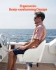 VEVOR Boat Seat, Low Backrest, Boat Seat Captain Bucket Seat with Thickened Sponge Cushion & Waterproof PVC Leather, Ergonomic Design