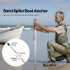 VEVOR Sand Spike Boat Anchor, 36 in Slide Anchor Shore Spike, Galvanized Carbon Steel Boat Shore Anchors, Shallow Water Beach Anchors