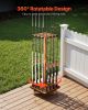 16 Pole Fishing Rod Holder Wood Fishing Rack for Garage 360Â° Rotate Floor Stand