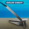 VEVOR Boat Anchor Kit 8.5 lb Fluke Style Anchor, Hot Dipped Galvanized Steel Fluke Anchor, Marine Anchor with Anchor, Rope, Shackles