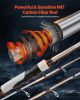 VEVOR Rod and Fishing Reel Combo, IM7 Carbon Fiber Spinning Rod and Reel Combo, Bass Fishing Pole with 7 ft Two-Piece Rods, 7+1 Ball Bearings