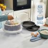 12 inch Clear Cake Carrier with 2pk 9 inch Gray Round Pans, Carbon Steel