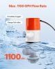 Livewell Pump for Boat 12V 1100GPH Livewell Aerator Pump Straight 2 Inlets