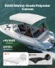VEVOR 4 Bow Boat Bimini Tops, 600D Polyester Canopy with Aluminum Alloy Frame, Waterproof & Sun Shade Boat Awning Canopy with Storage Bag