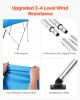 4 Bow Boat Bimini Tops, 600D Polyester Canopy with Aluminum Alloy Frame, Waterproof & Sun Shade Boat Awning Canopy with Storage Bag, 2 Support Poles